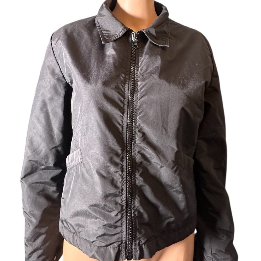 Jigsaw Black Bomber Jacket
